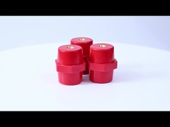 อุปกรณ์ประกอบความหนาแน่นความดันต่ํา รสซิน Capacitive Insulator Customized Red Epoxy Busbar Insulator SM20 M5 BMC