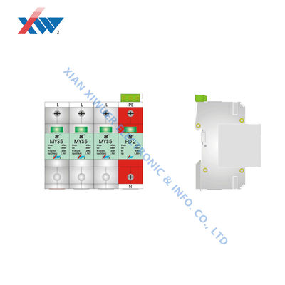 เครื่องป้องกันการกระชับกระชับ 420V AC 20kA 4P พลังงานพลังงานฉลาด โฟโตวอลเตีย เครื่องป้องกันสายฟ้า